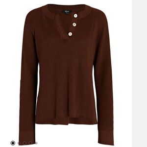 Rails Piper Cotton-Cashmere Henley Sweater